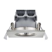 Kantet LED-downlight Zagros IP65 matt nikkel