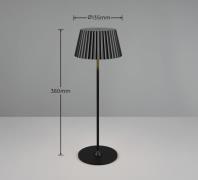 Suarez LED-bordlampe, svart, høyde 39 cm, metall