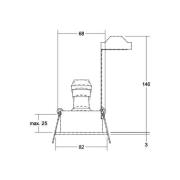 BRUMBERG Tirrel dyp GU10 innfelt spot, rund, aluminium