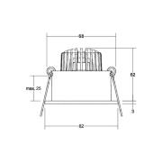 BRUMBERG Tirrel dyp LED innfelt spot RC, 830, rund, hvit