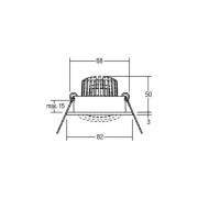 BRUMBERG LED innfelt spot Tirrel-R, on/off, lys gull