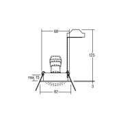 BRUMBERG innfelt spot Tirrel-R, GU10 fatning, matt svart