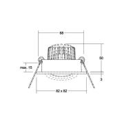 BRUMBERG LED innfelt spot Tirrel-S DALI tilkoblingsboks, matt aluminiu...