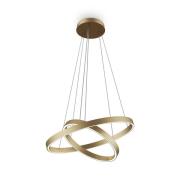 Maytoni Rim hengende lampe 830 2 ringer Ø 60 cm messingfarget