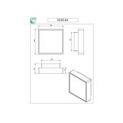 Oban vegglampe, 24 cm x 24 cm, 1 x E27, hvit, IP65