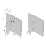 Leselampe BL1-LED, innf./utenp.lig., bryter, stål