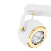 Downlight Kos Plus, 2 lyskilder, messing/hvit