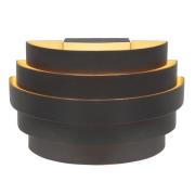 Scudo vegglampe, svart, bredde 20 cm, aluminium, G9