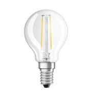 OSRAM LED-dråpepære E14 1,5W827 klar