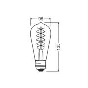 OSRAM LED Vintage 1906 Edison, gull, E27, 4,8 W, 822, dim.