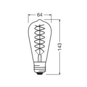 OSRAM LED Vintage 1906 Edison, gull, E27, 8,8 W, 824, dim.