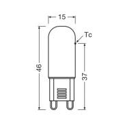 OSRAM LED-pære med stiftsokkel G9 1,8 W klar 2 700 K