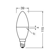 OSRAM LED Classic Star, stearinlys, matt, E14, 7,5 W, 4 000 K