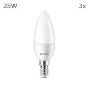 Philips LED-mignon E14 2,8W 250lm 2700K matt 3stk