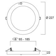 Sylvania Start 5-i-1 LED-downlight inn-/påmont PIR