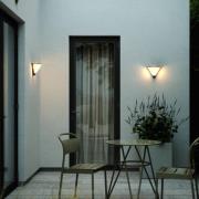 Noorstad utendørs vegglampe, svart, plast, E27