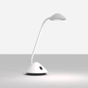 MAULarc LED-bordlampe med fleksibel arm, hvit