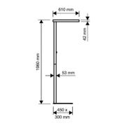 LED-gulvlampe MAULjuvis, hvit, sokkel