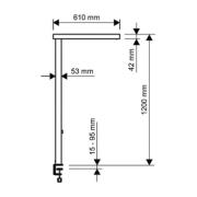 LED-bordlampe MAULjuvis, hvit, 120 cm, dimbar, klemmesokkel