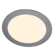 LED innfelt panel Justus, Ø 14,5 cm, sølv, IP44