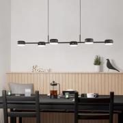 Clavellina LED-pendellampe, svart, seks lamper