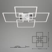 Frame S LED-taklampe, 72,4 x 72,4 cm, aluminium