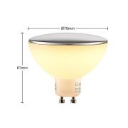 Lindby LED-toppforspeilet lyspære GU10 5W CCT krom