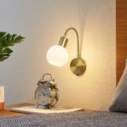 Lindby Lioma vegglampe med fleksibel arm, messing