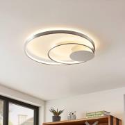 Lindby Nerwin taklampe, rund, aluminium/krom