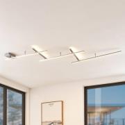 Lindby Accia LED-taklampe, nikkel