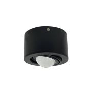 Lindby spotlight Jyla, svart, 4 200 K, Ø 13 cm, linse, aluminium