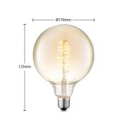 Lucande LED-pære E27 G125 4W 2.700K dimbar ravfarget