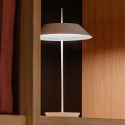 Vibia Mayfair Mini LED-bordlampe, batteri, hvit