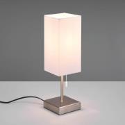 Bordlampe Ole med USB-tilkobling, hvit/nikkel