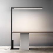 OLEV LED-gulvlampe Crane, 3000 K, svart, metall, dimbar