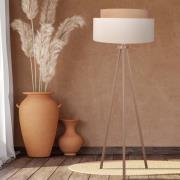 Gulvlampe Boho, tre bein ecru/jute høyde 145 cm