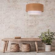 Hengelampe Boho, dobbel skjerm, jute brun/hvit