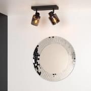 Downlight Alion med glasskjerm, 2 lyskilder