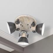 Downlight Gearwood, 3 lyskilder rund, antrasitt