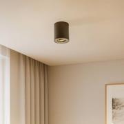 Downlight-sett, justerbar, svart, innvendig sølv