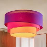 Euluna Trio Max teppe, Ø60cm, lilla/rosa/oransje