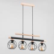 Trendy Basket-pendellampe i tre med fire lamper