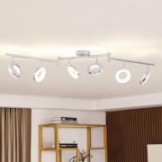 ELC Tioklia LED-taklampe, krom, 6 lyskilder