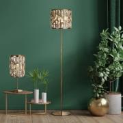 Bijou gulvlampe, messing, krystallglass