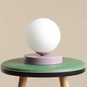 Bordlampe Joel, høyde 17 cm, lilla/hvit