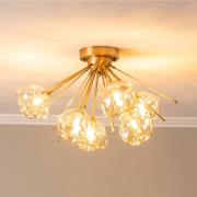 Taklampe AR-1777-6E med 6 glass, antikkgull