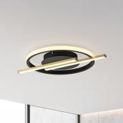 JUST LIGHT. LED-taklampe Korsa, messingfarget, dimbar