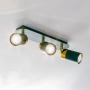 Downlight Joker, grønn/gull, 3 lyskilder