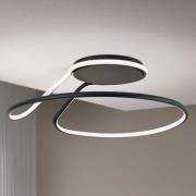 LED-taklampe Claire, svart, dimbar