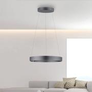 LED-hengelampe PURE E-Clipse, mystic grey, Ø 70 cm, CCT